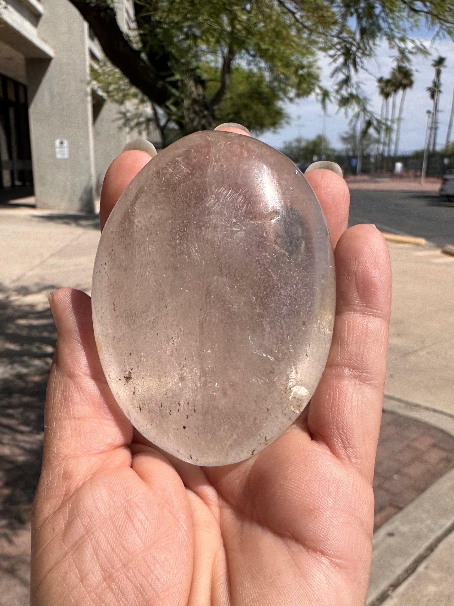 Palm Stone Cuarzo Cristal ( Large )