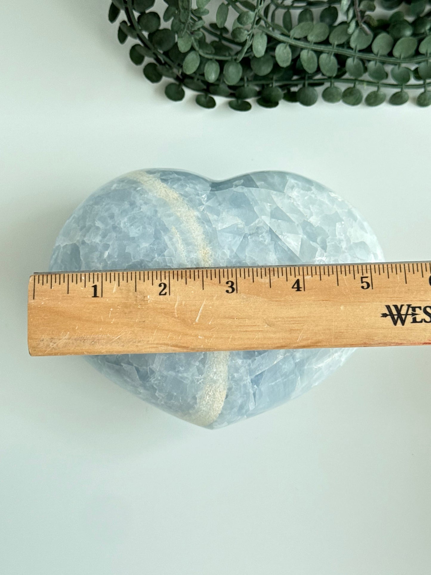 Blue Calcite Heart