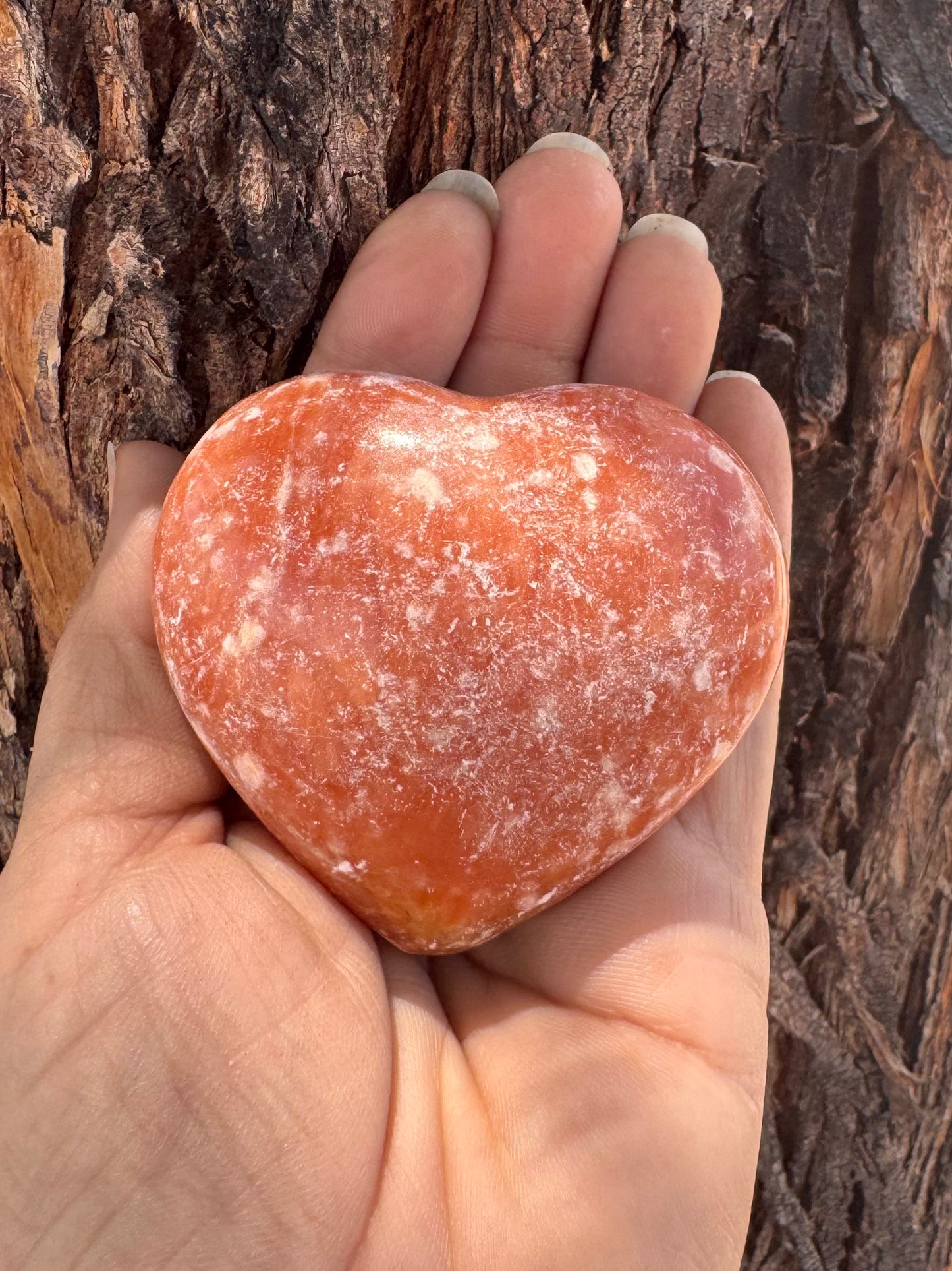 Corazon Calcita Anaranjada