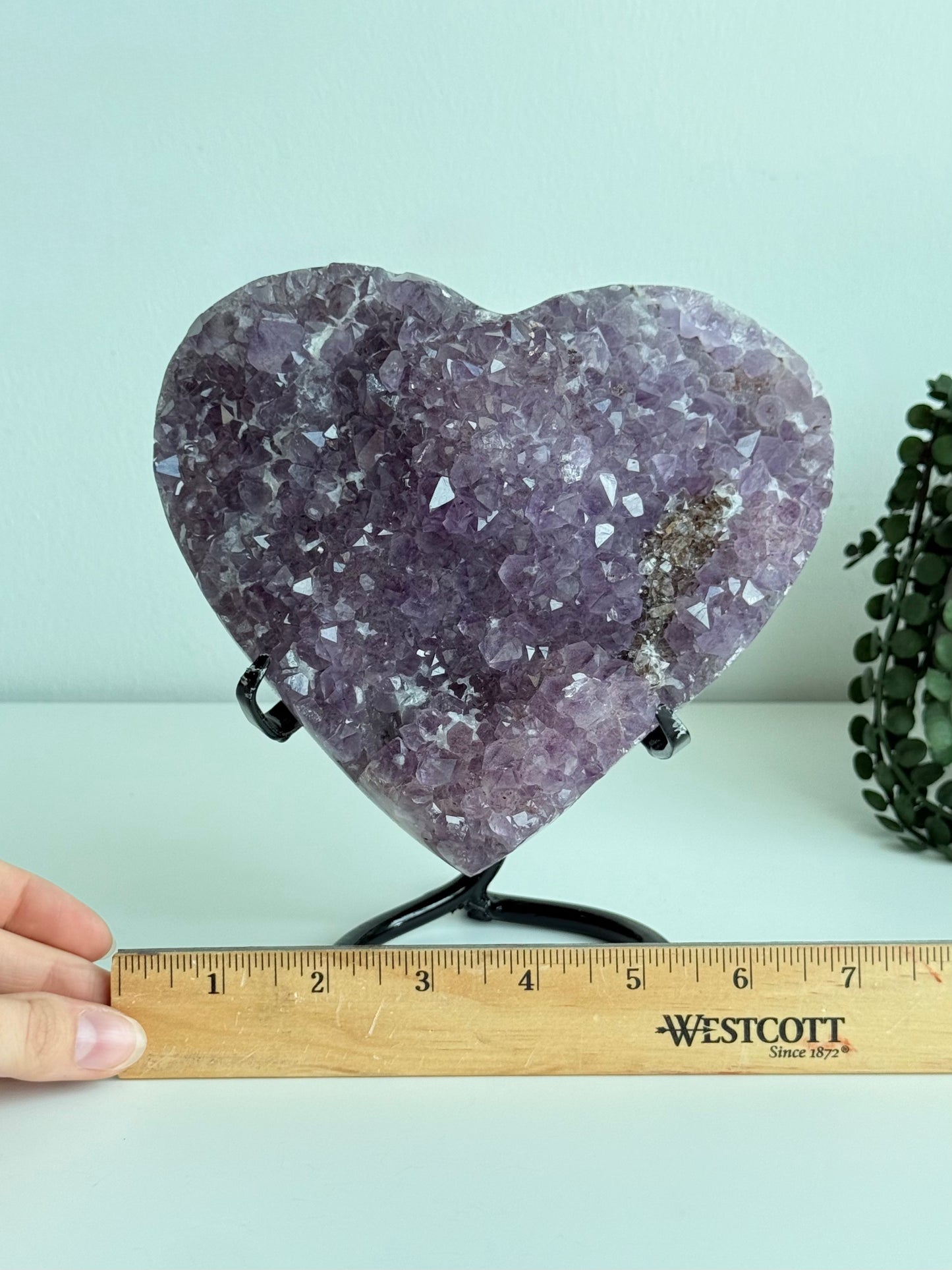 Amethyst Heart On Stand - Brazil