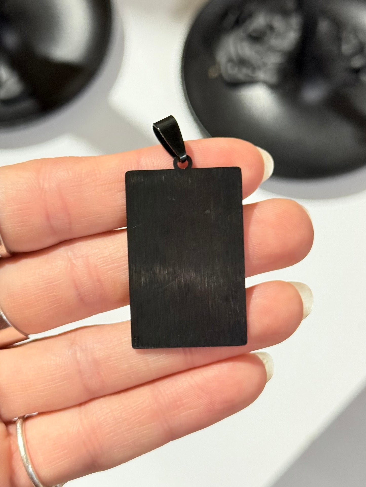 The Hanged Man Tarot Pendant – Black Stainless Steel