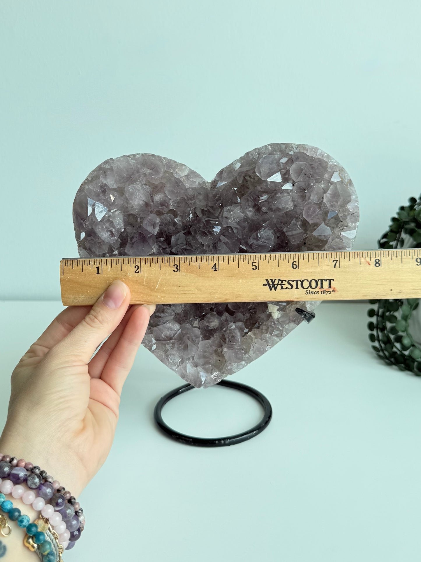 Amethyst Heart On Stand - Brazil