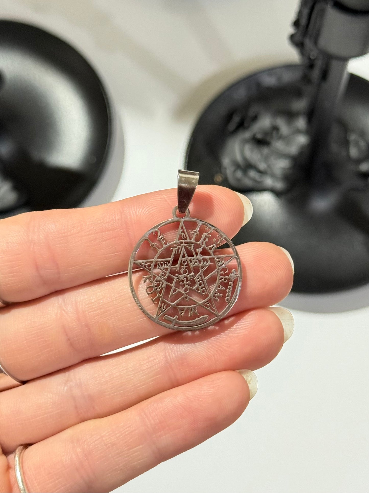 Tetragrammaton Protection Pendant – Stainless Steel