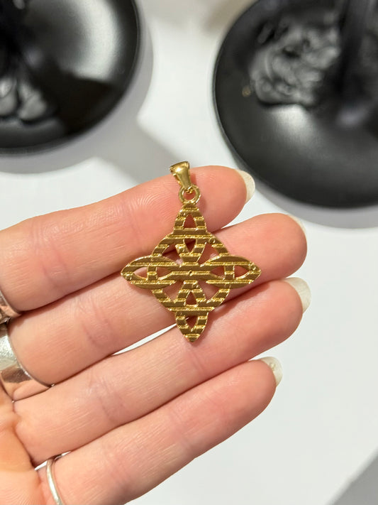 Witches’ Knot Pendant – Gold Stainless Steel