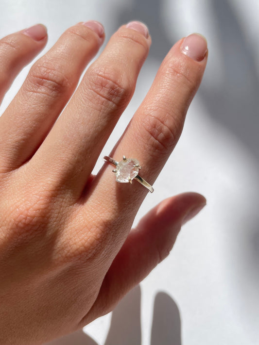 Herkimer Diamond Ring ( Silver 925 )
