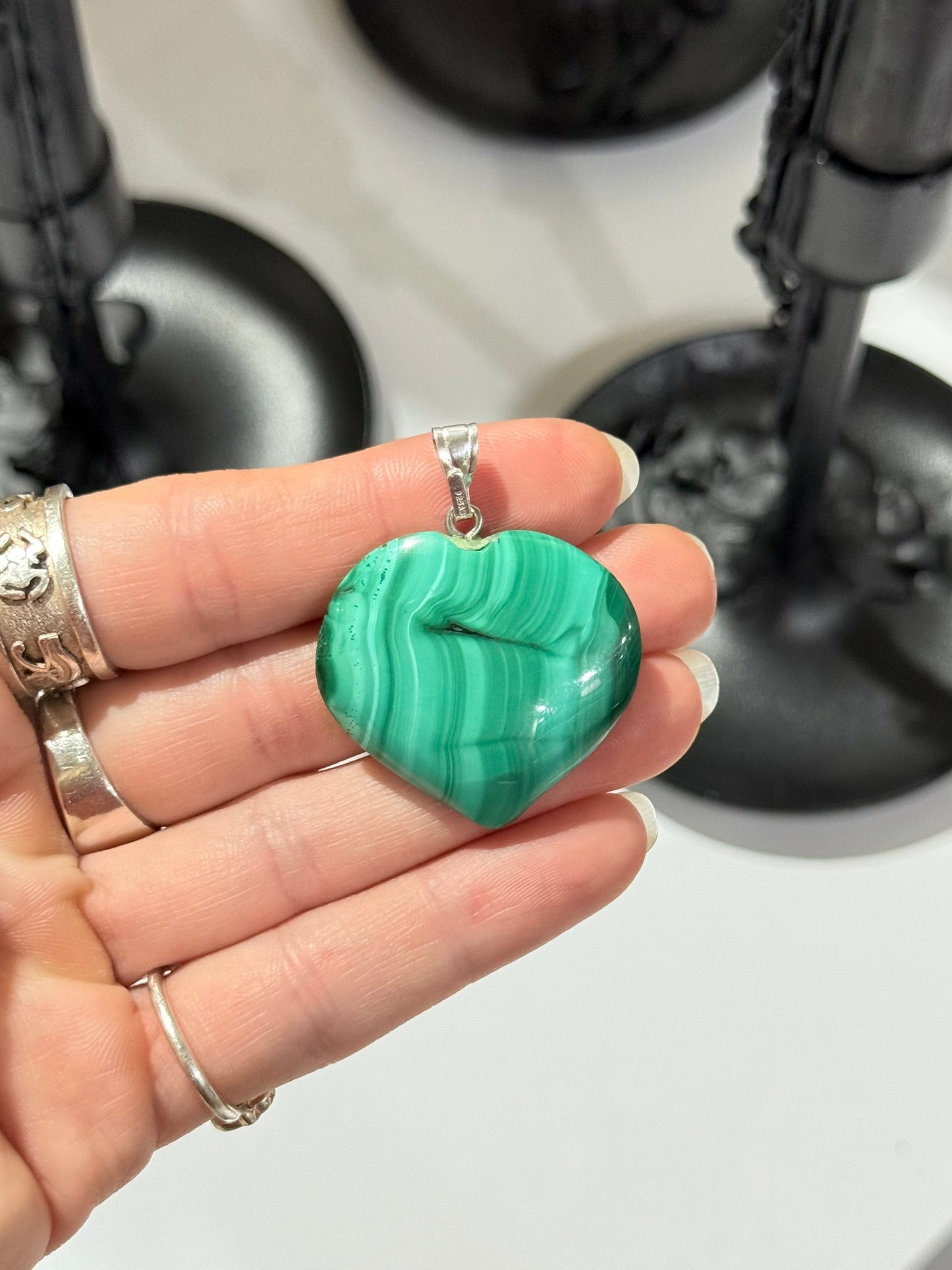 Malachite Heart Pendant