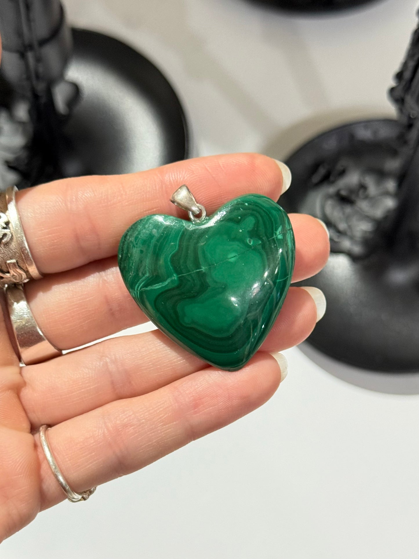 Malachite Heart Pendant