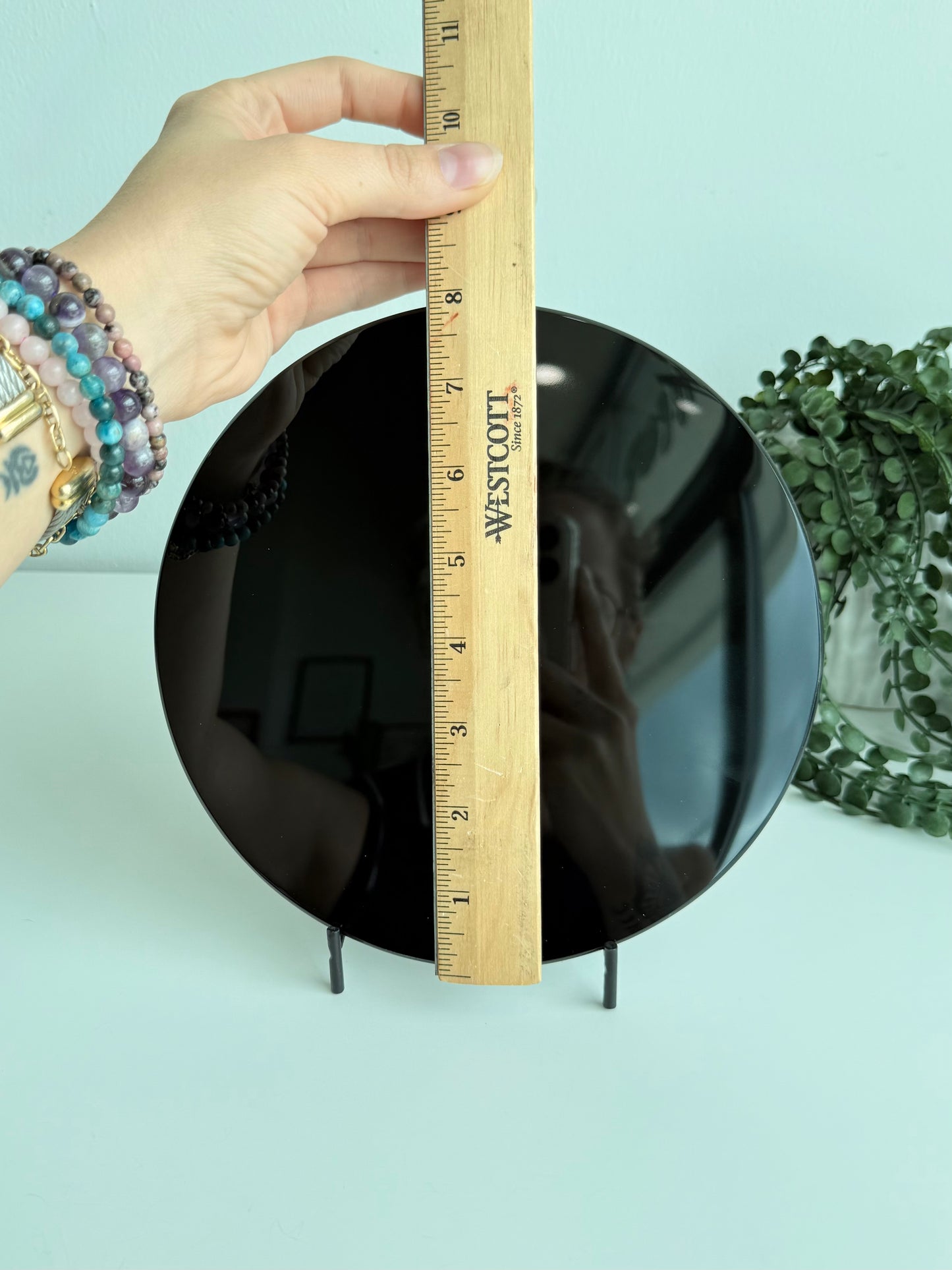 Black Obsidian Mirror 8"