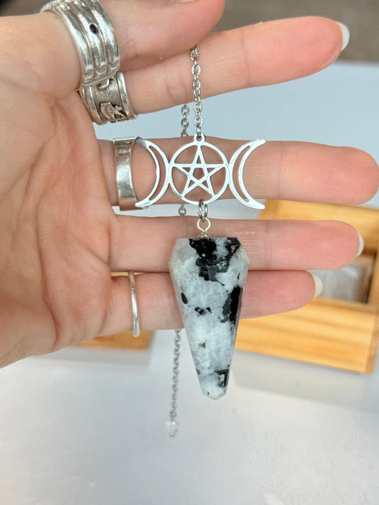 Moonstone Pendulum ( Wood Box Included )