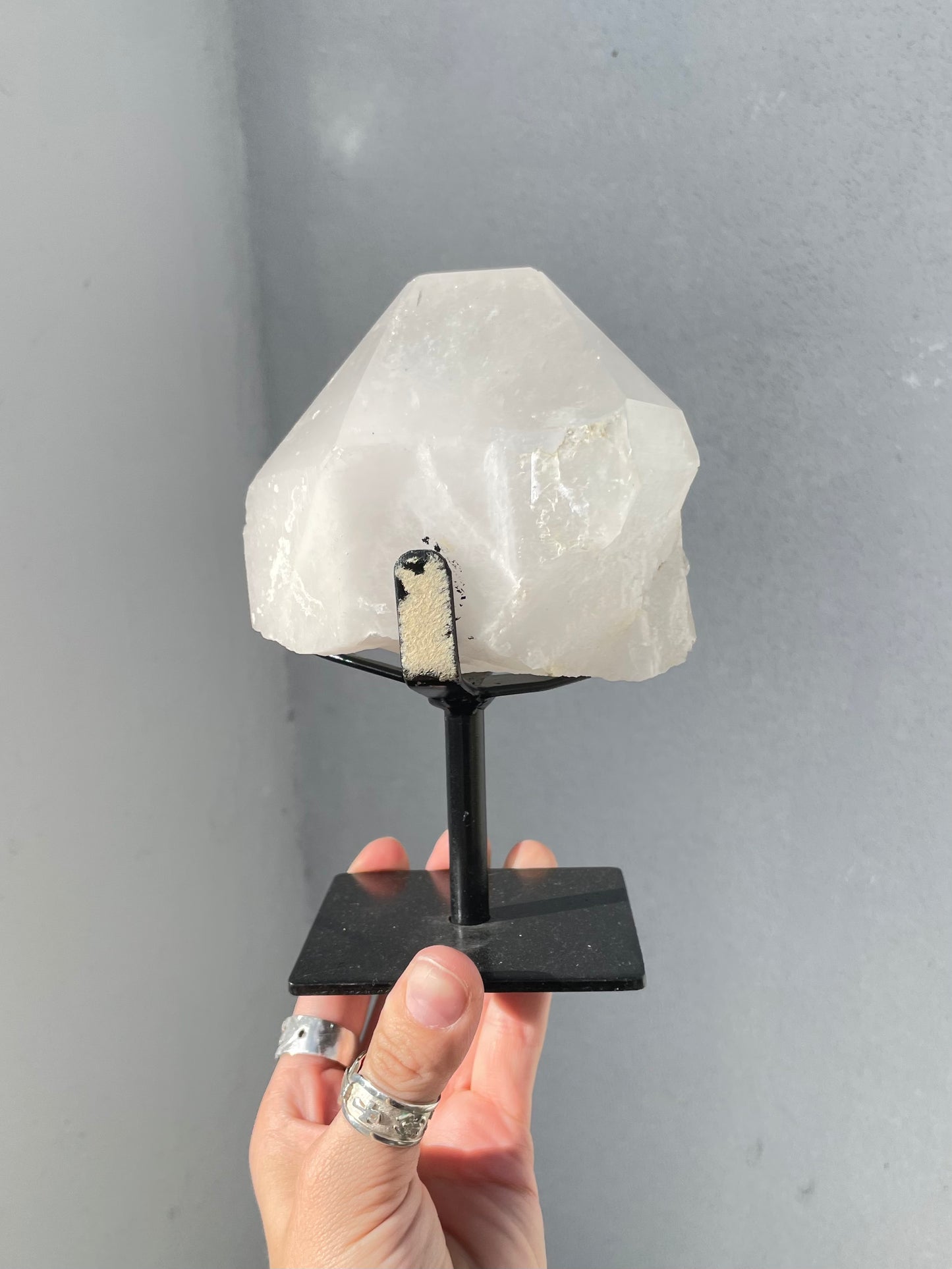 Clear Quartz Point on Stand