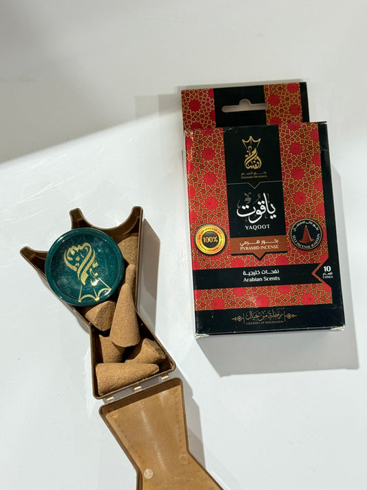 Yaqoot (Arabian Scents) 45 min burning time ( Cones )