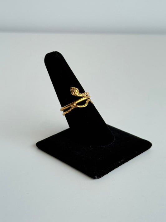Snake Adjustable Brass Ring – Best Fits Size 7 and Can Be Adjusted Larger