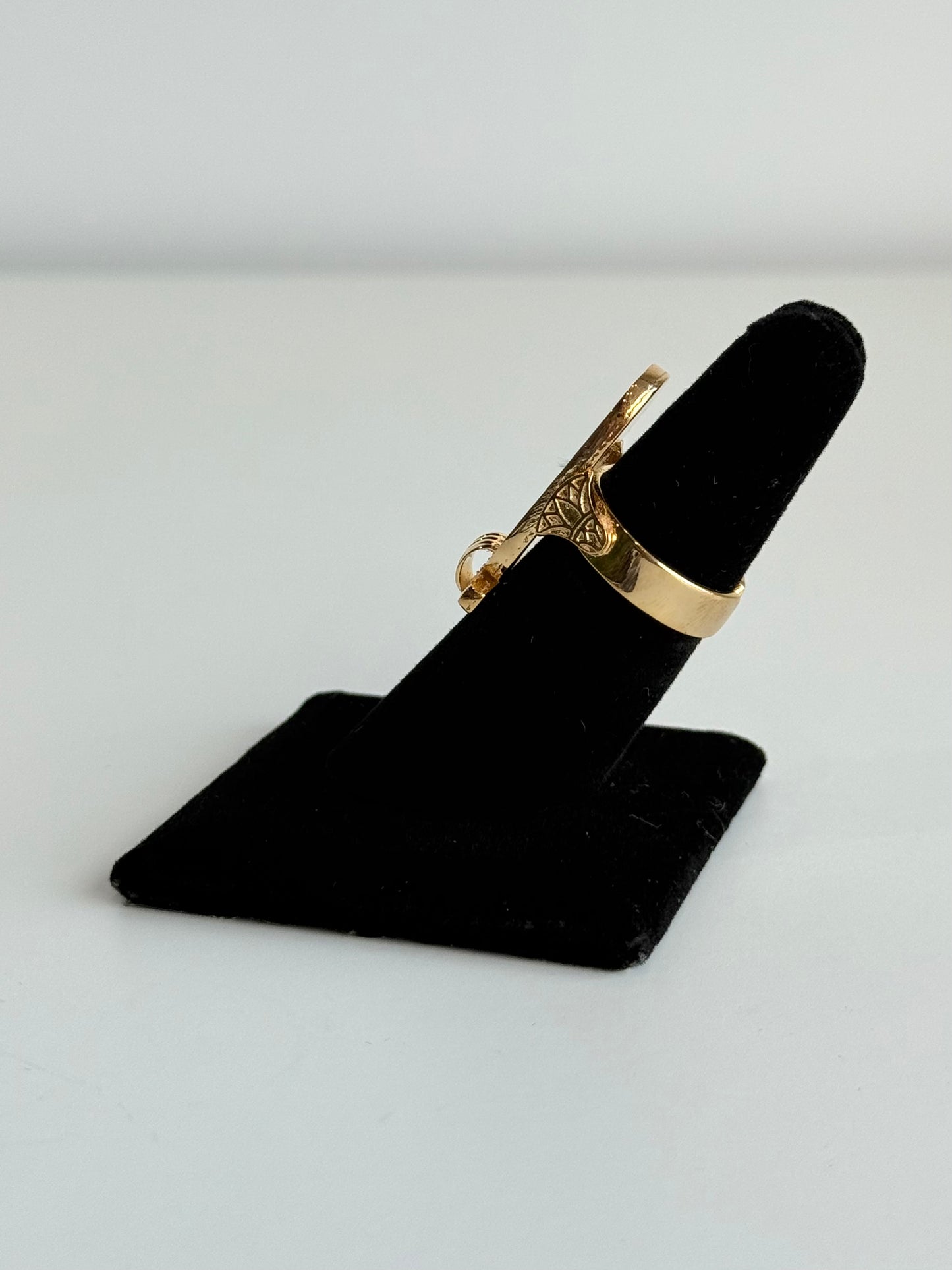 Egyptian Cartouche Adjustable Brass Ring – Best Fits Size 6.5 and Can Be Adjusted Larger