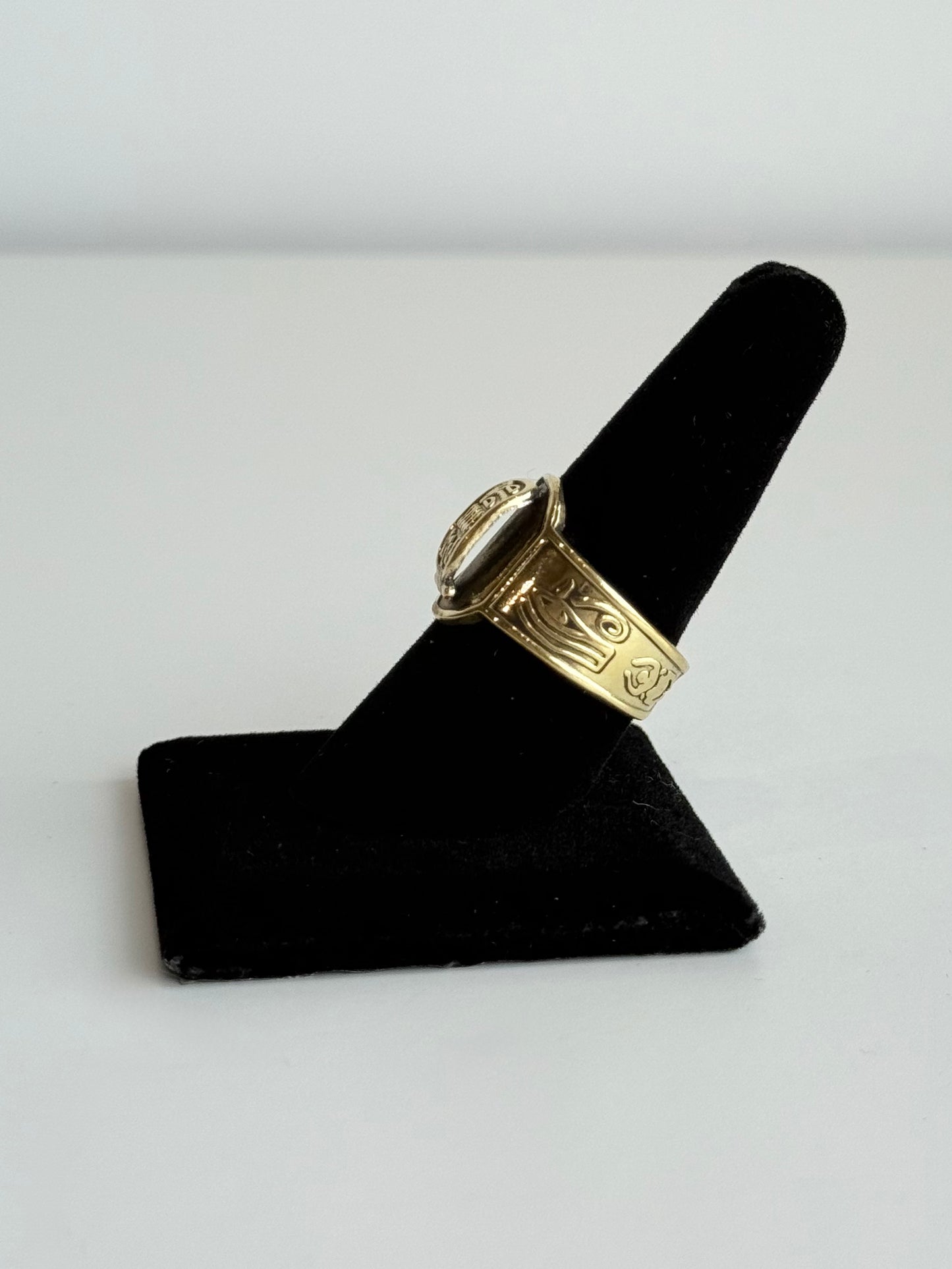 Cartouche Adjustable Brass Ring – Best Fits Size 9 and Can Be Adjusted Larger