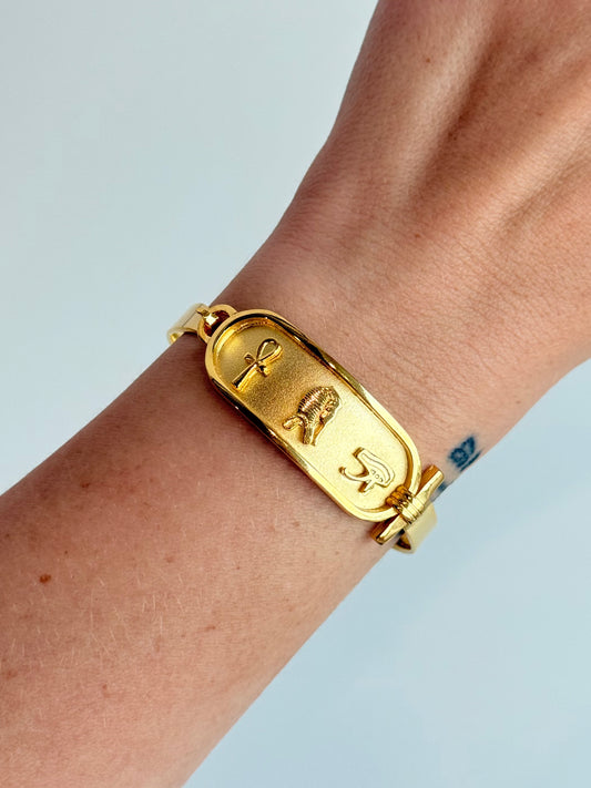 Cartouche Bracelet – Brass