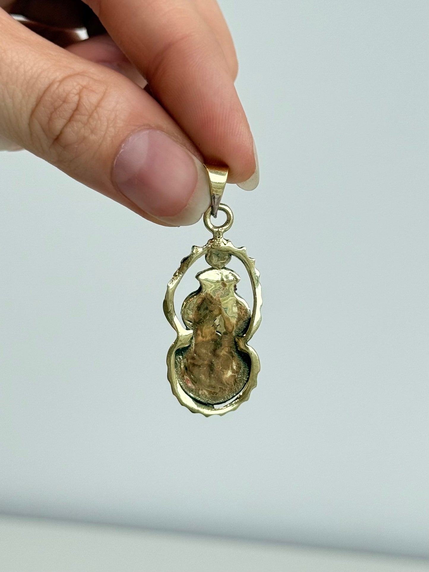 Multicolor Scarab Pendant – Brass