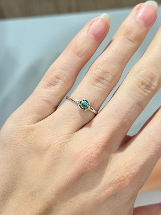 Oyster Copper Turquoise Ring ( Adjustable Size )