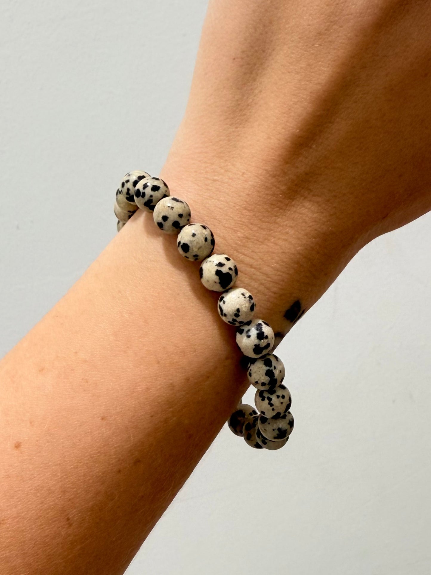 Dalmation Jasper 8mm Bracelet