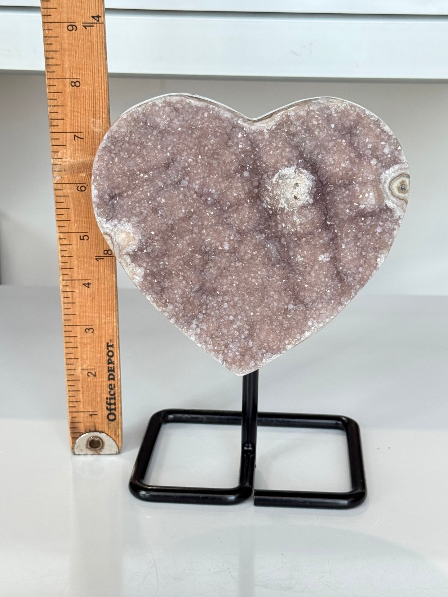 Amethyst Heart on Stand
