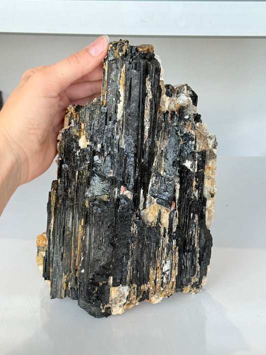 Black Tourmaline, Calcite & Mica