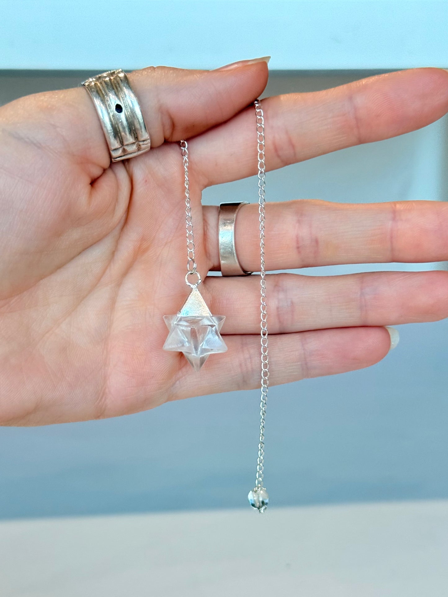 Clear Quartz ( Merkaba ) Pendulum
