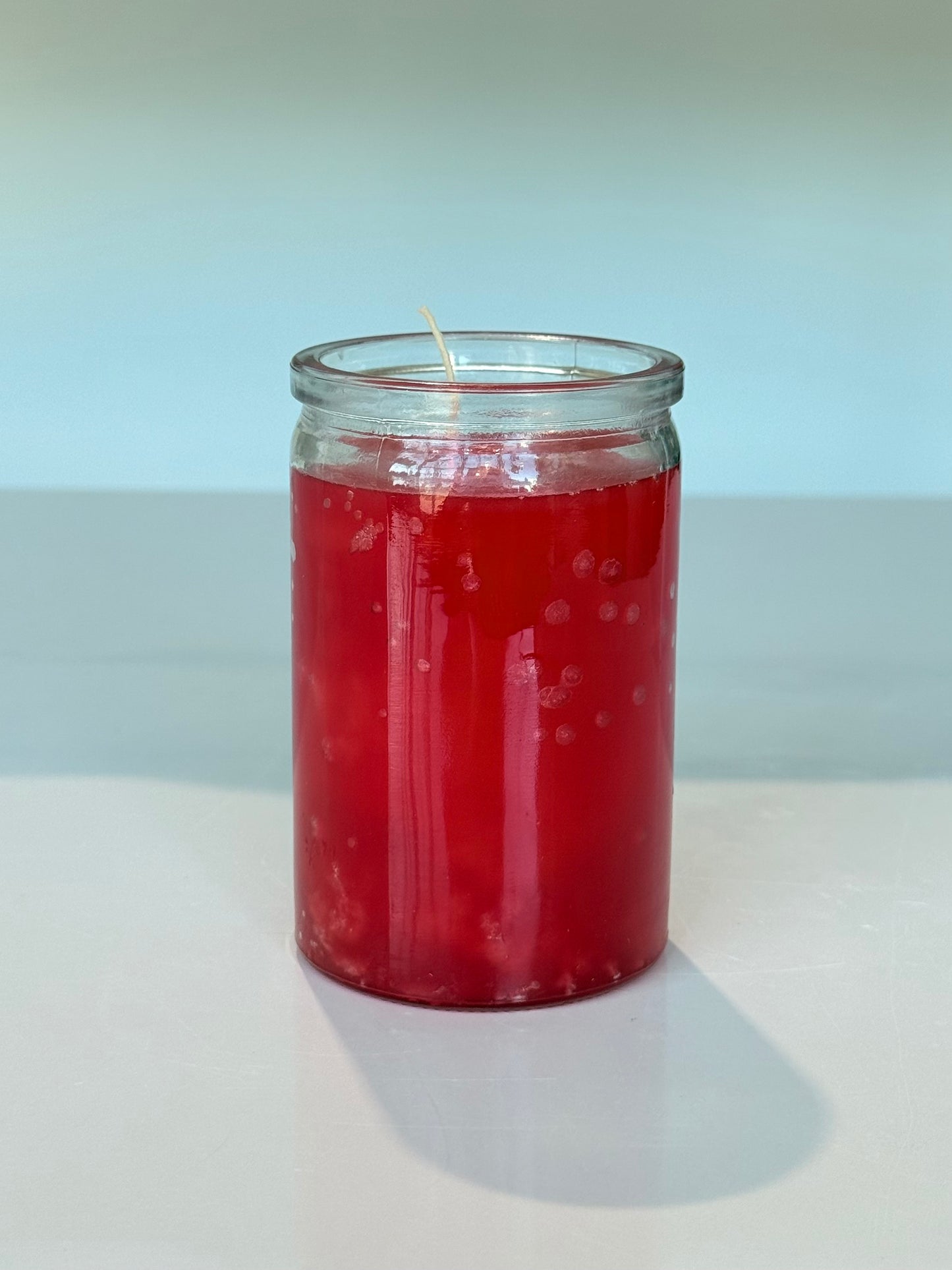 3" Glass Intention Candle ( Red )