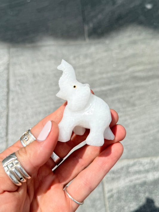 White Onyx Elephant