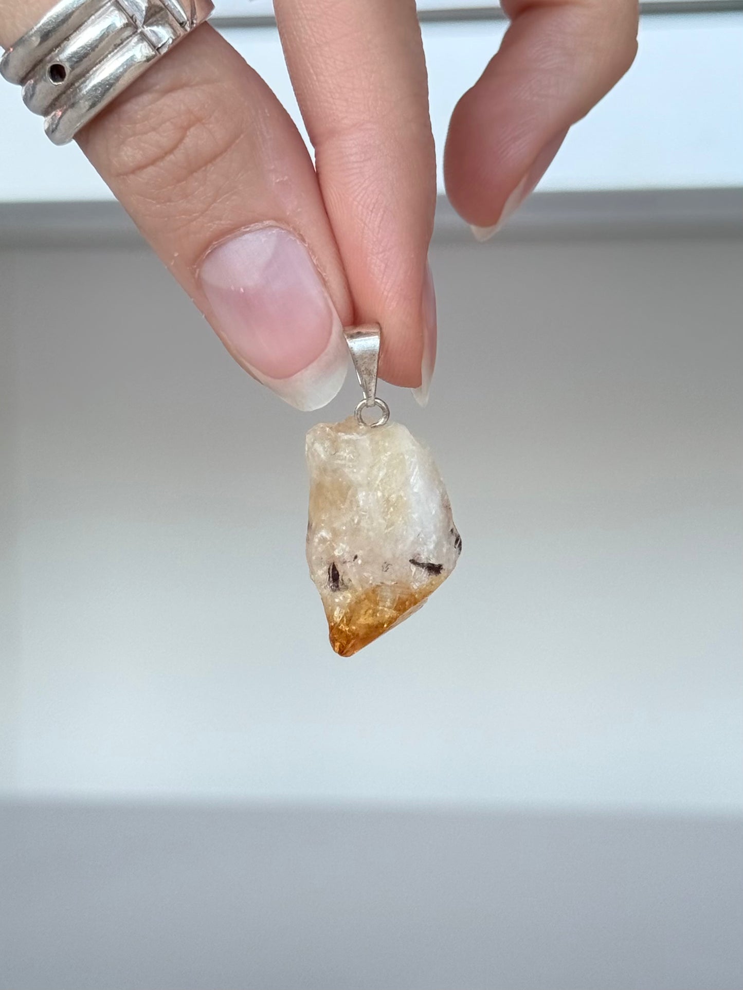 Citrine Point Pendant ( Heat Treated )