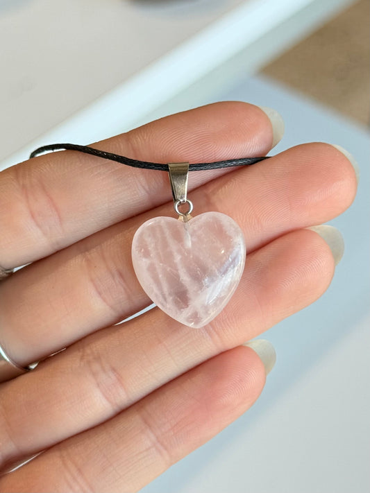 Rose Quartz Heart Pendant