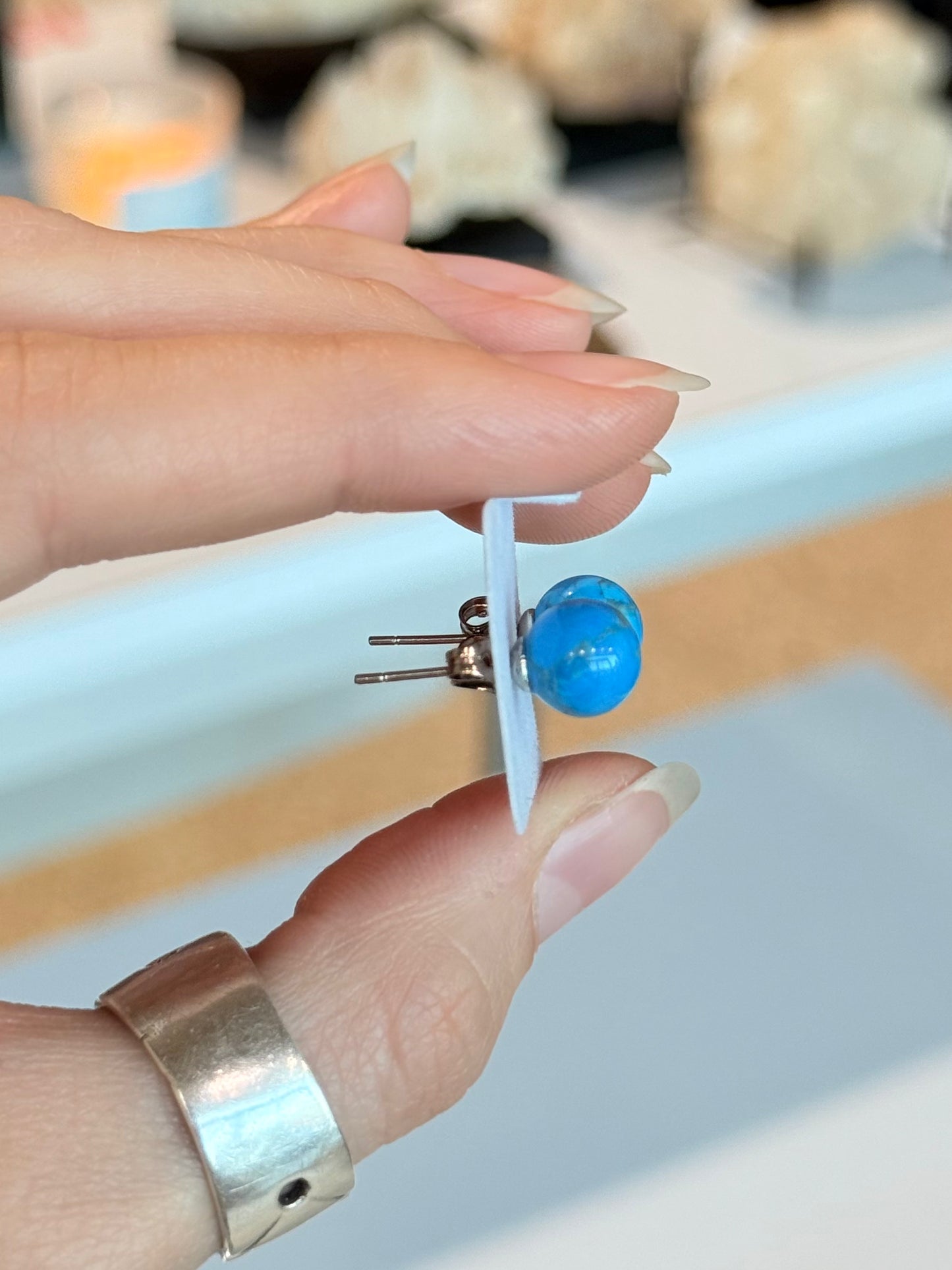 Howlite Turquoise Earrings