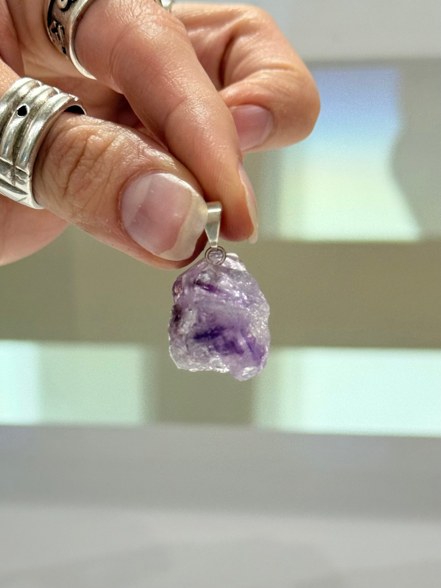Amethyst Raw Pendant