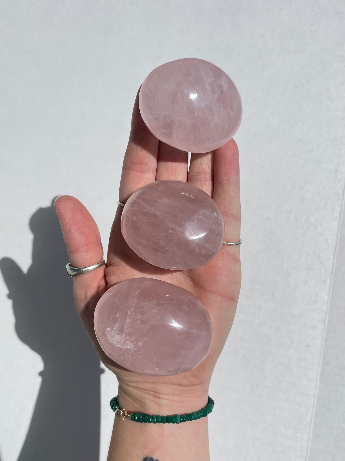 Rose Quartz Palm Stone