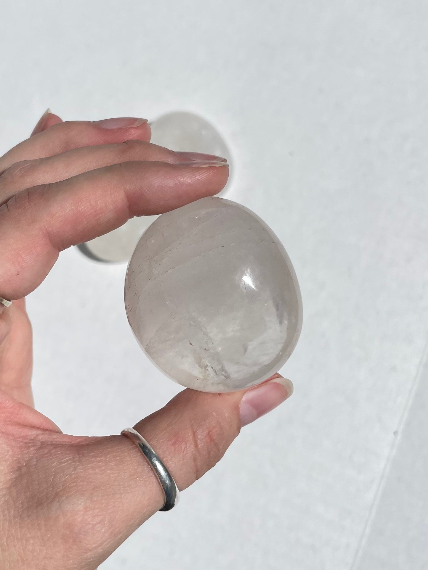Clear Quartz Palm Stone