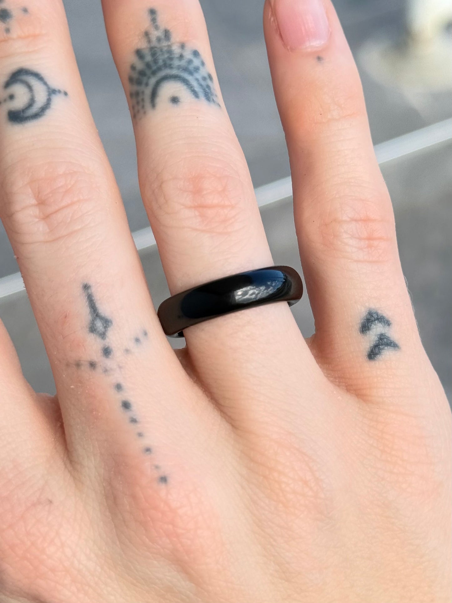 Sortija de Obsidiana Negra | Black Obsidian Ring