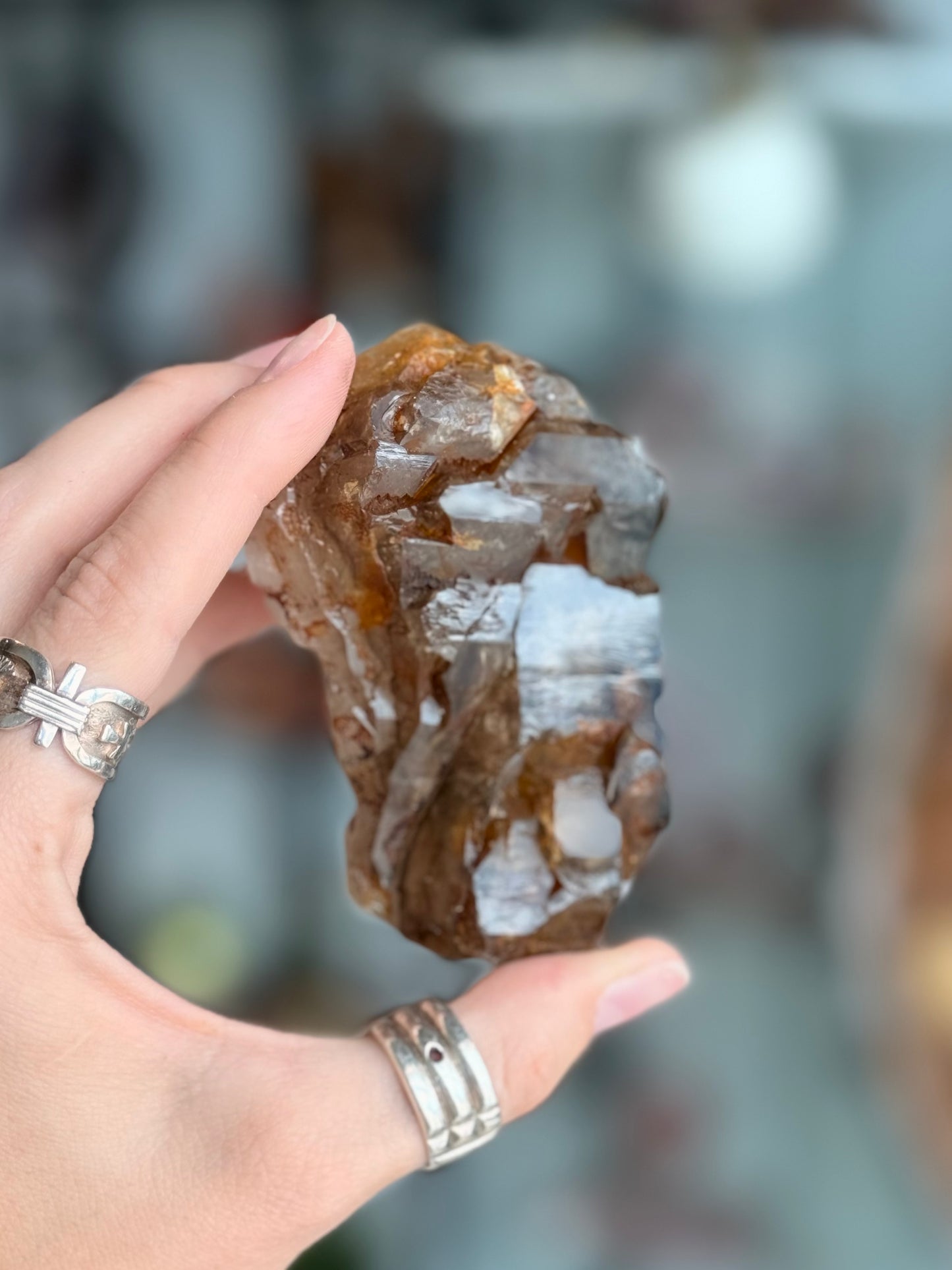 Elestial Quartz with Mica ( Brazil ) With Base