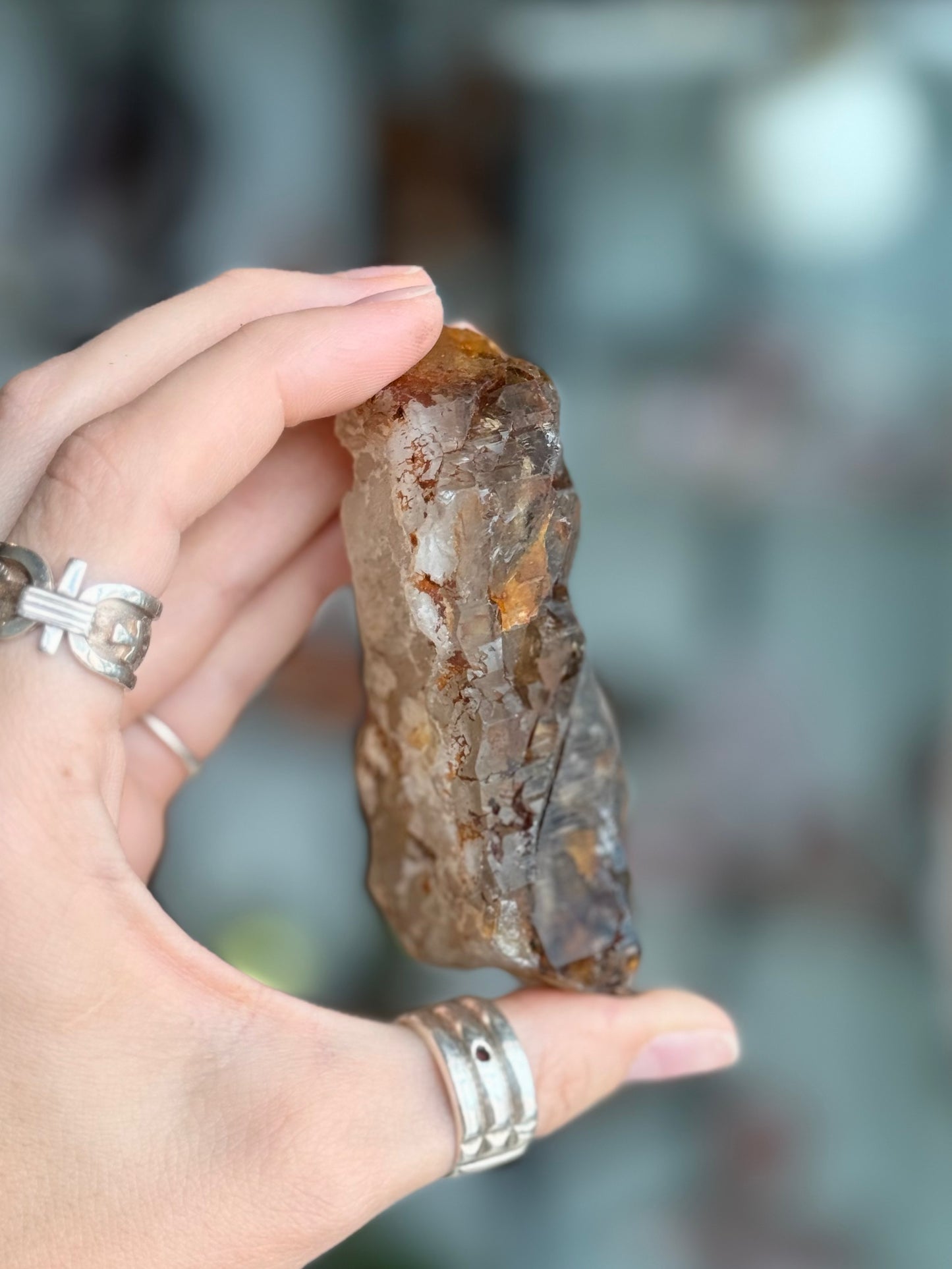 Elestial Quartz with Mica ( Brazil ) With Base
