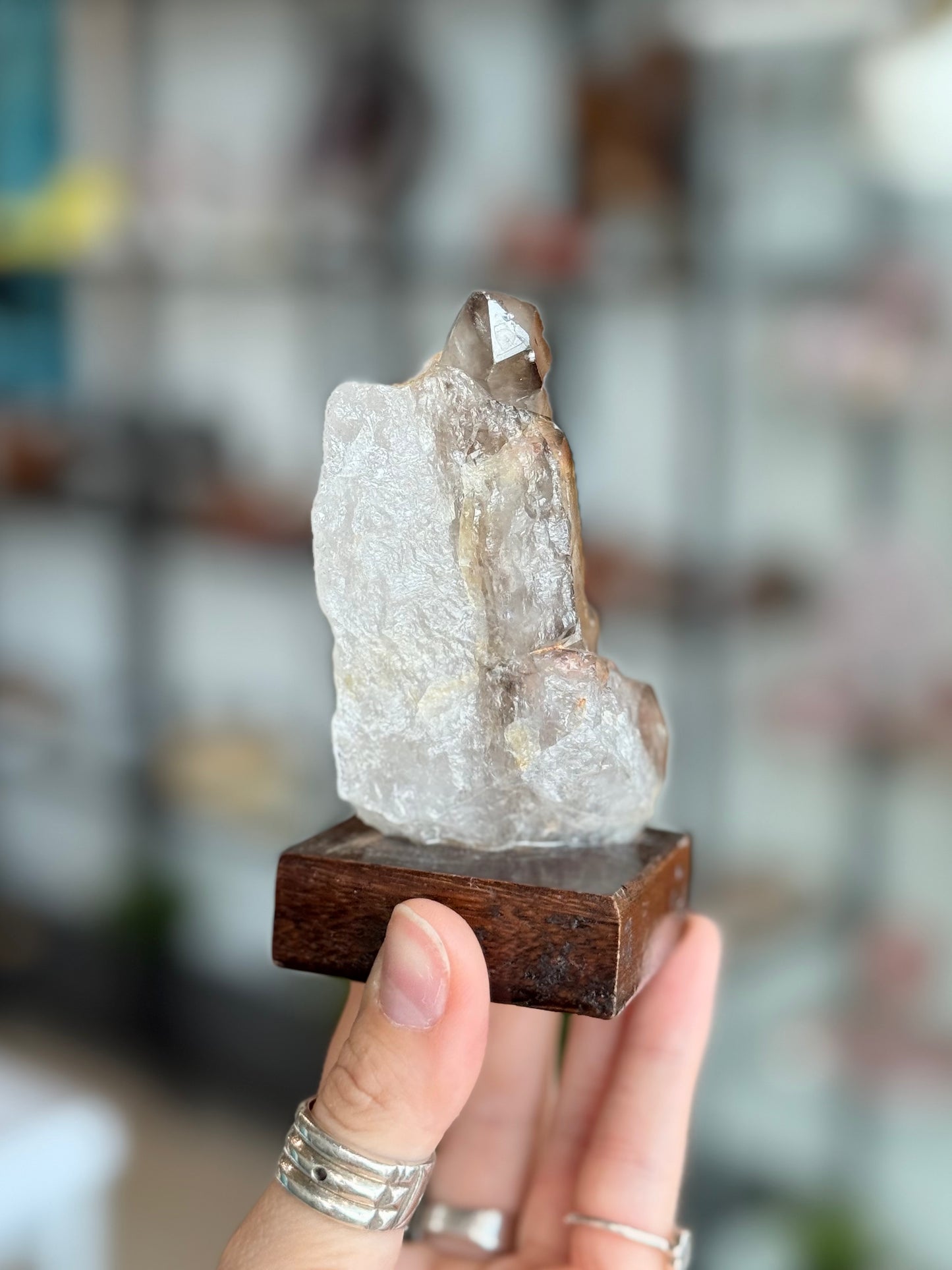 Elestial Quartz ( Brazil ) With Base