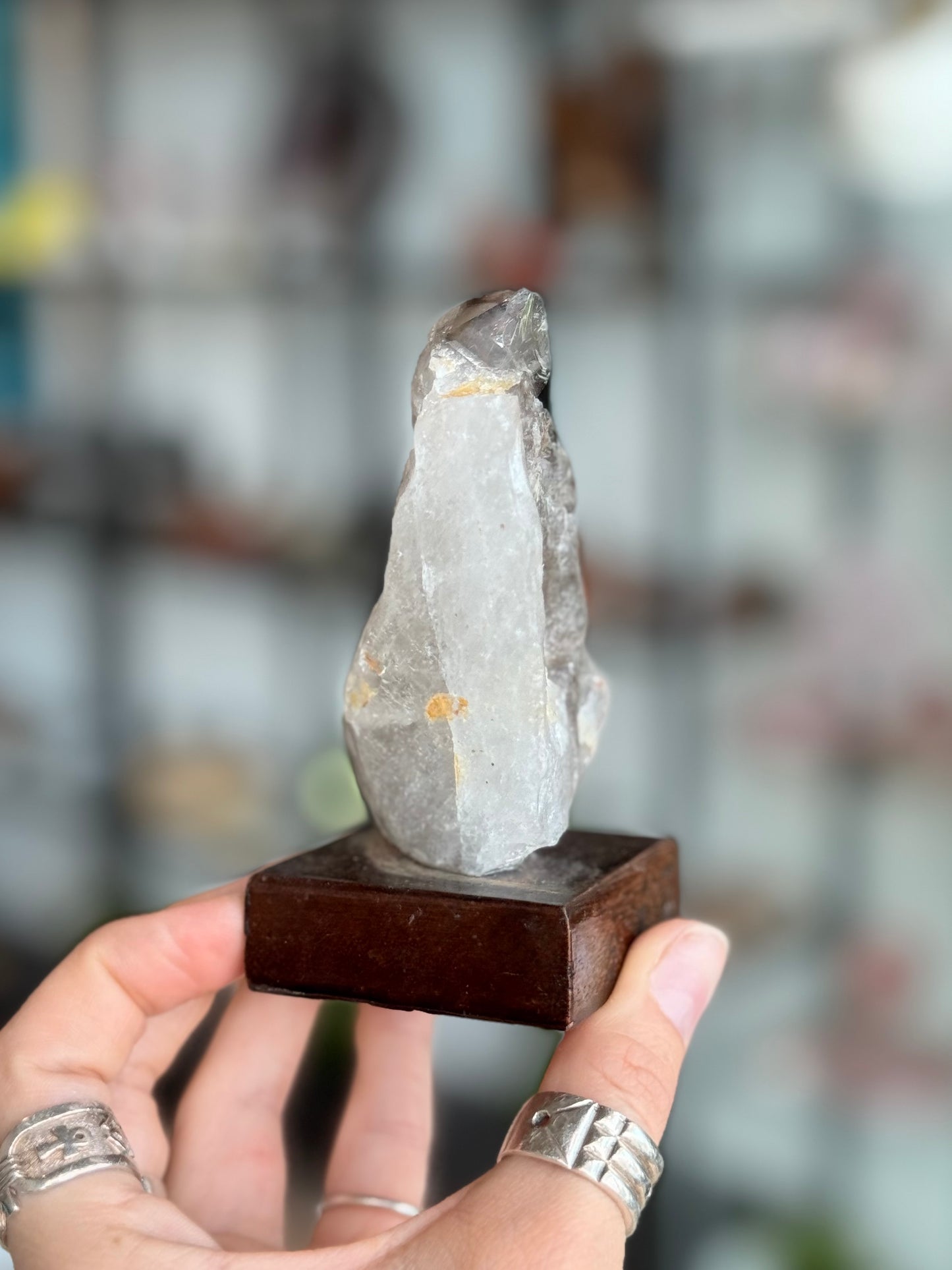 Elestial Quartz ( Brazil ) With Base