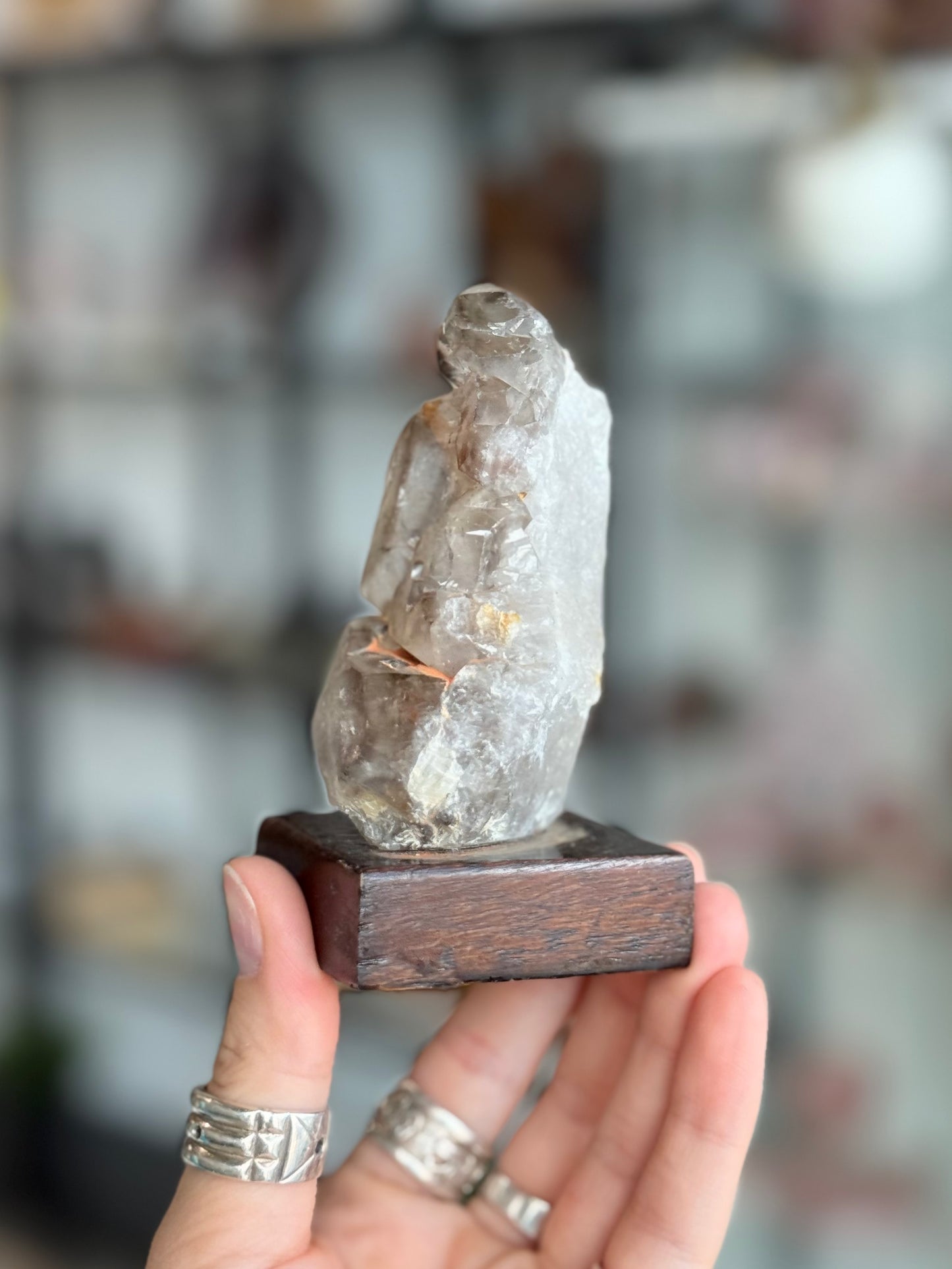 Elestial Quartz ( Brazil ) With Base