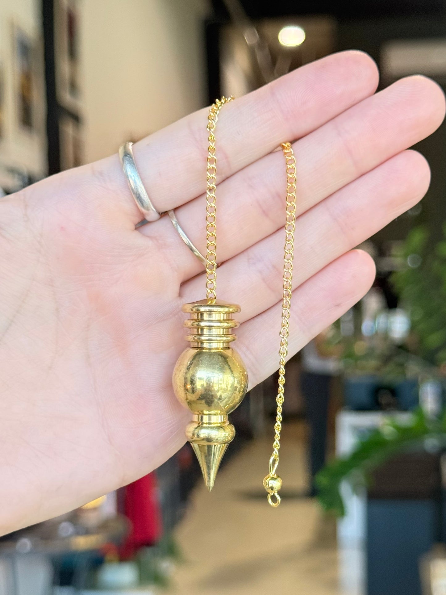 Péndulo de Testigo de Latón Dorado | Golden Brass Witness Pendulum