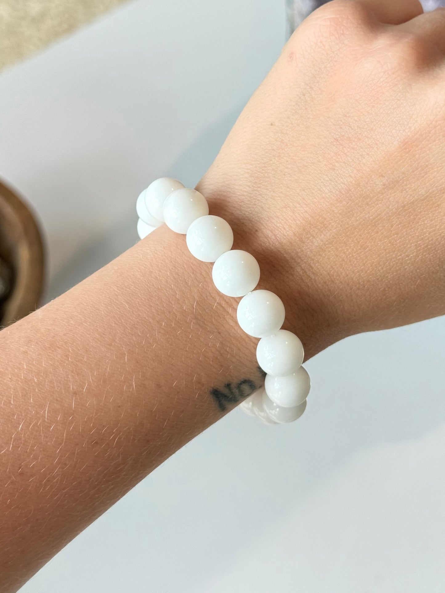 White Jade -10mm Bracelet