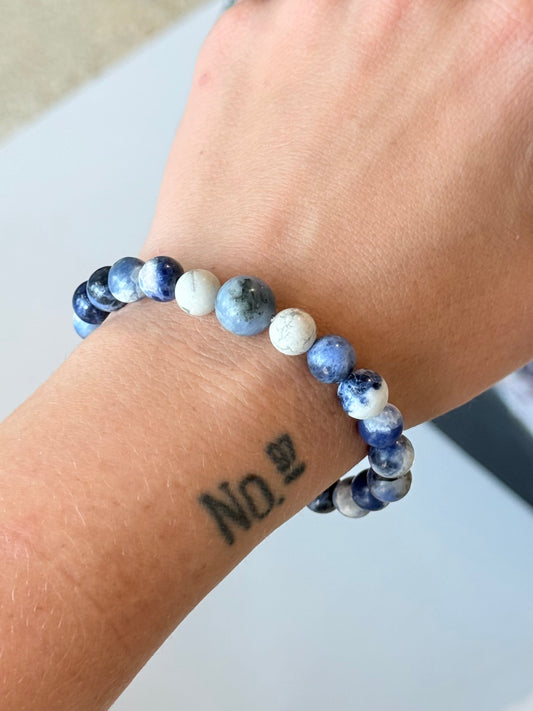 Sodalite & Howlite - 8mm Bracelet
