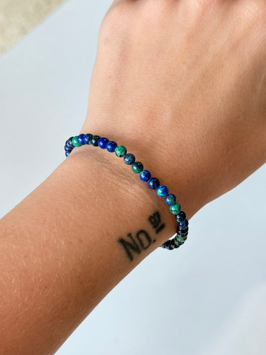 Azurite & Malachite - 4mm Bracelet