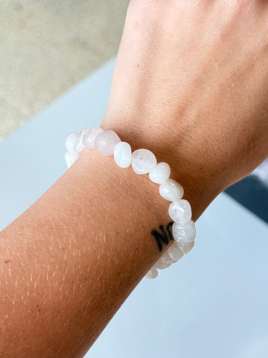 Rose Quartz Freeform Bracelet