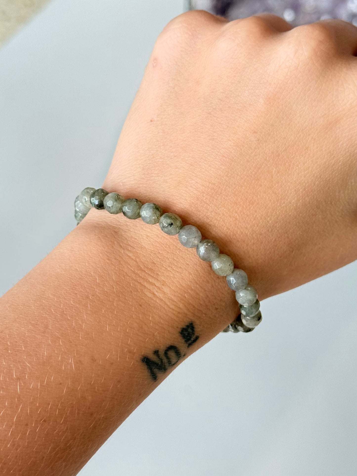 Faceted Labradorite - 6mm Bracelet