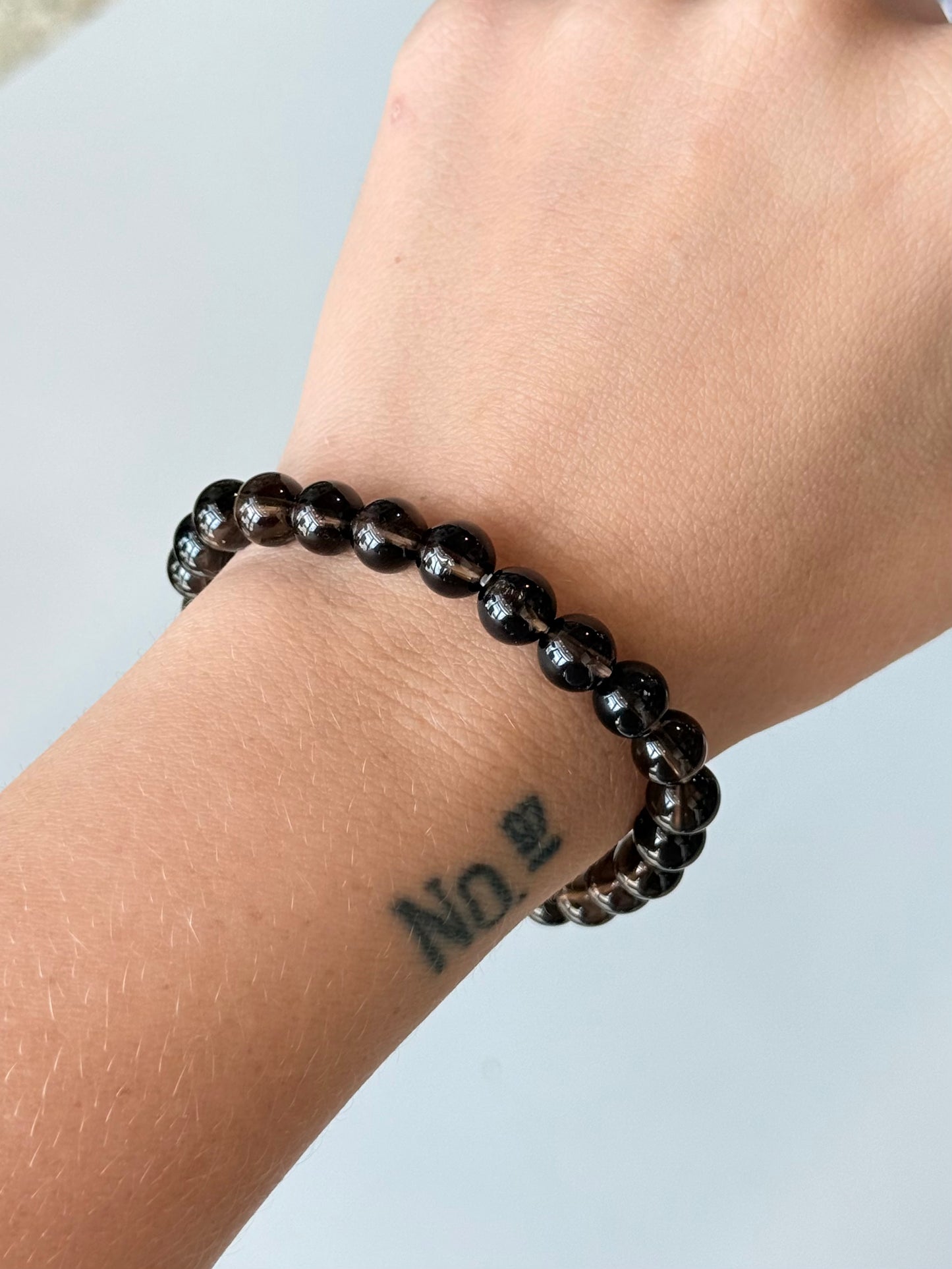 Smoky Quartz - 8mm Bracelet