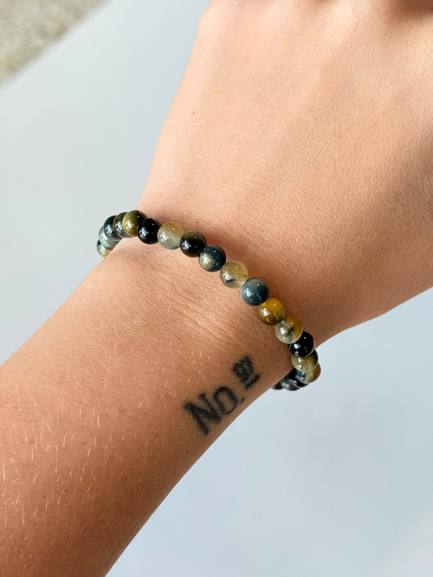 Blue/ Gold Tiger Eye - 6mm Bracelet