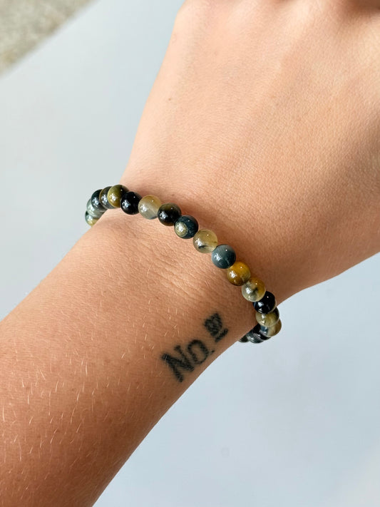 Blue/ Gold Tiger Eye - 6mm Bracelet