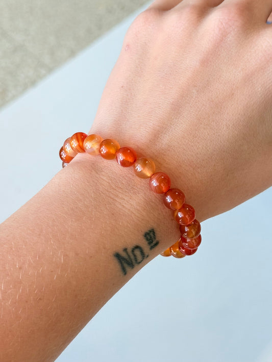 Enhance Carnelian - 8mm Bracelet