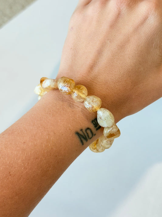 Heat Treated Citrine Freeform Bracelet
